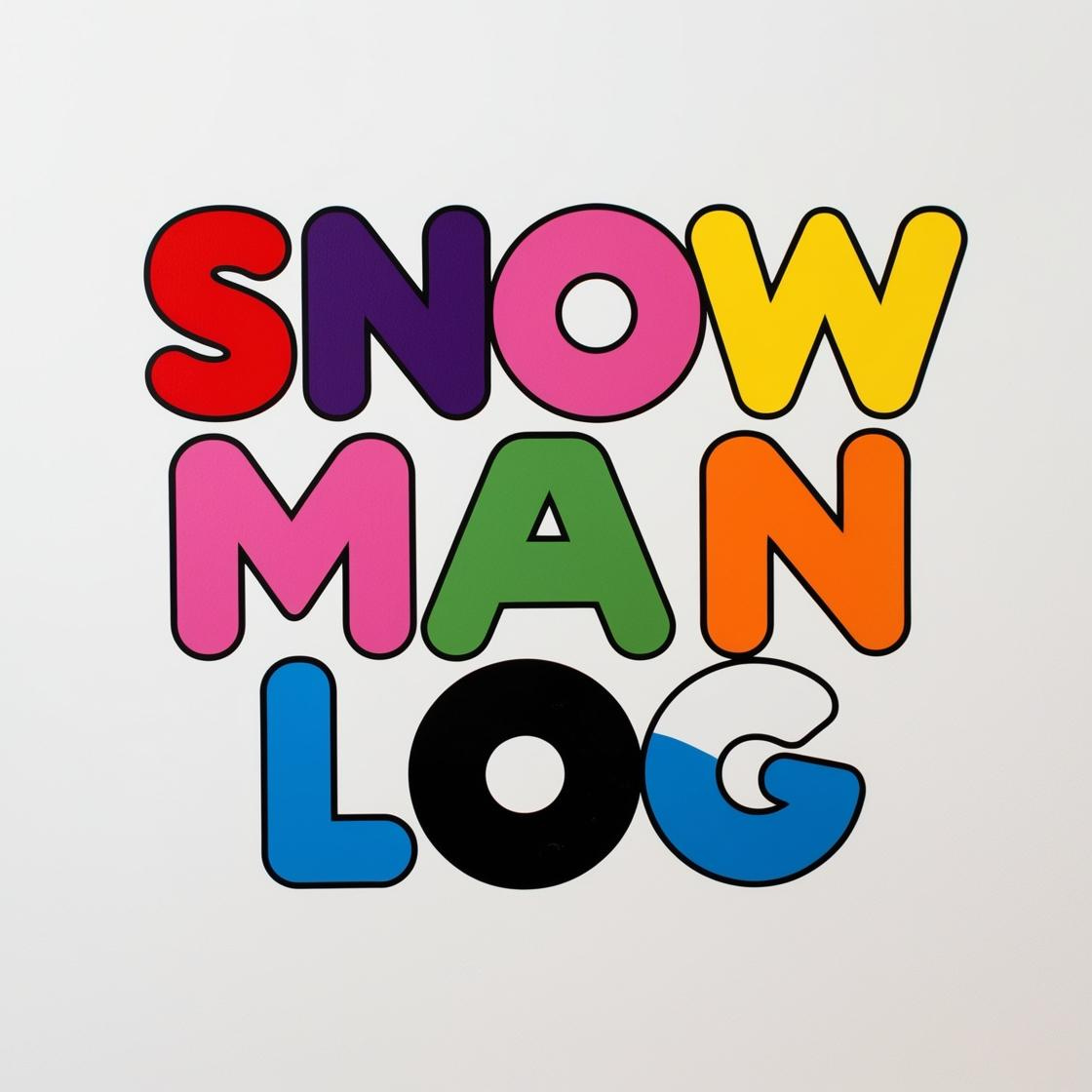 Snow Man Log snow-man-log